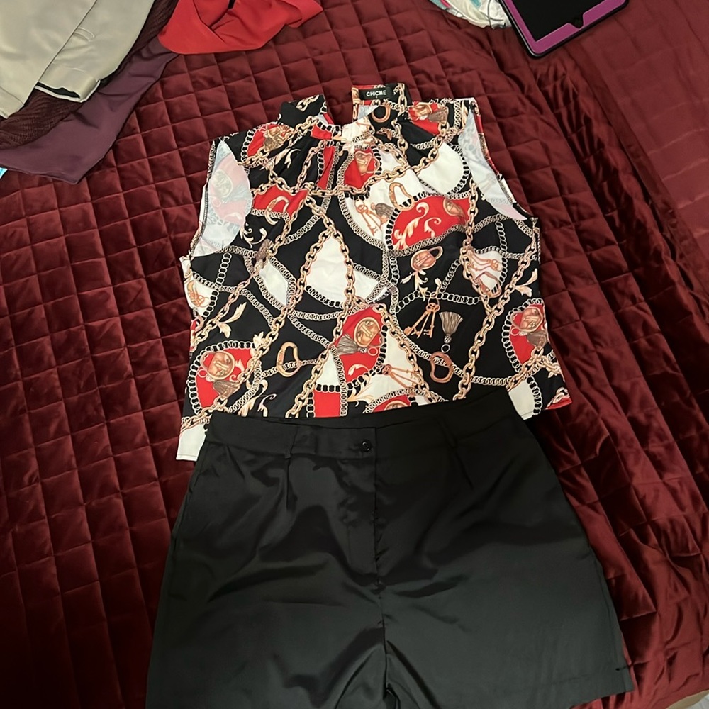 Large sexy 2 pc short outfit